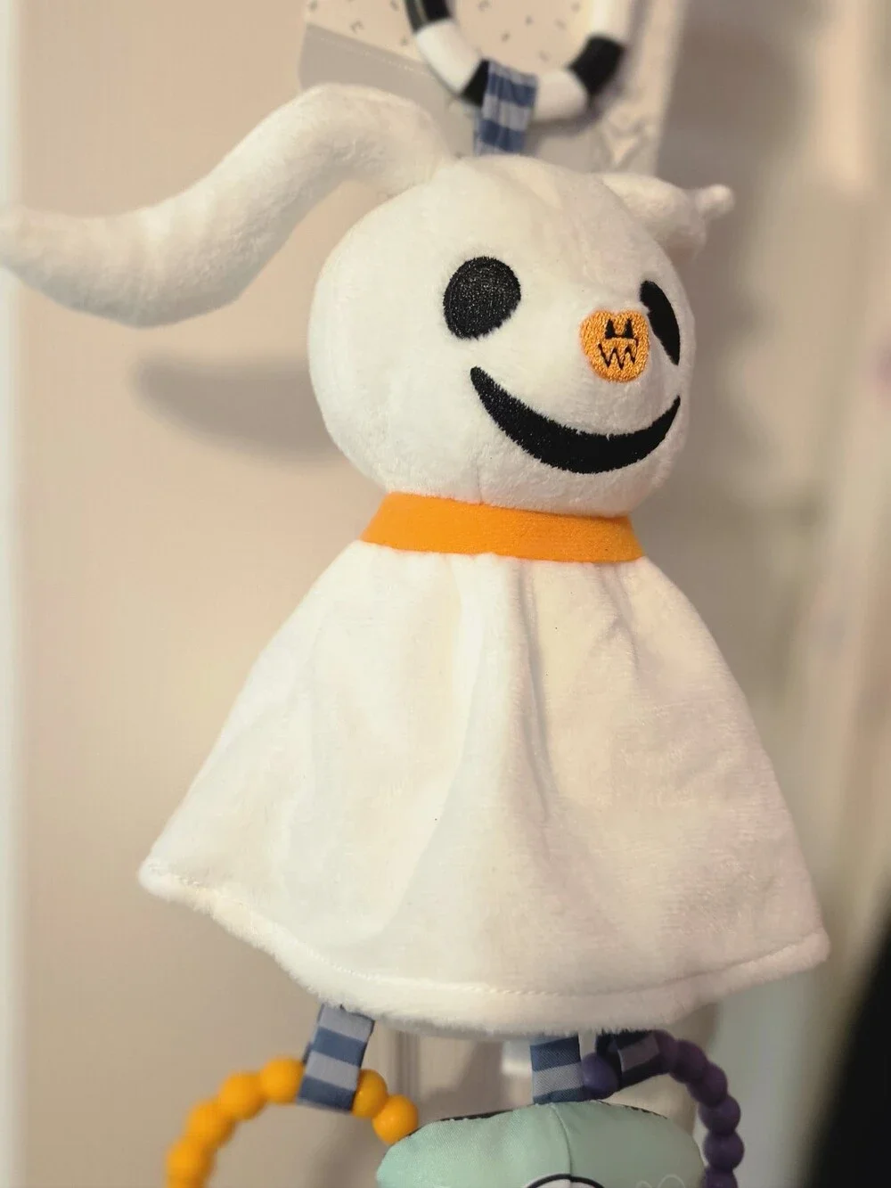Zero Baby Rattle Nightmare Before Christmas Baby Toy NMBC Activity Toy NWT